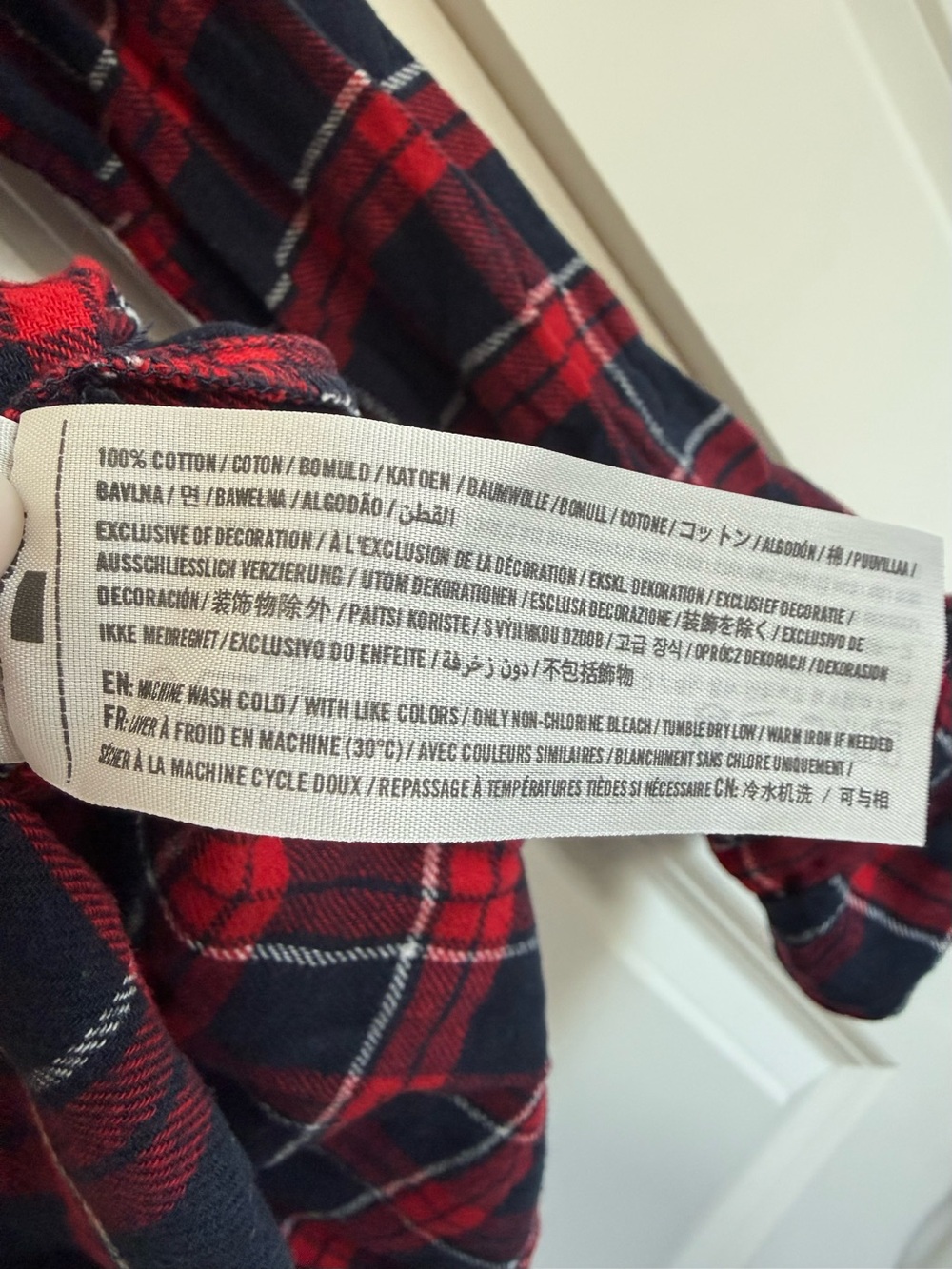 Hollister Red and Navy Plaid Button-Down Shirt - Picture 3 of 4